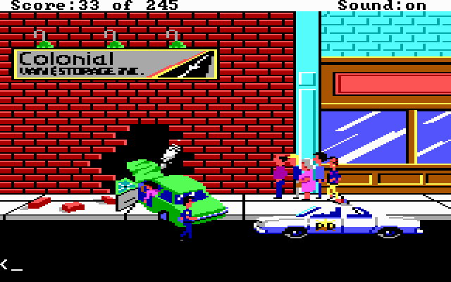 Gameplay of Police Quest: In Pursuit of the Death Angel