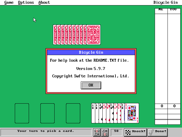 Title screen of Bicycle Gin