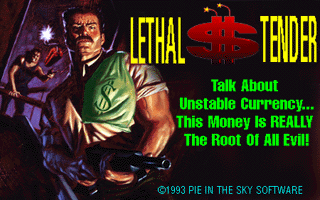 Title screen of Lethal Tender
