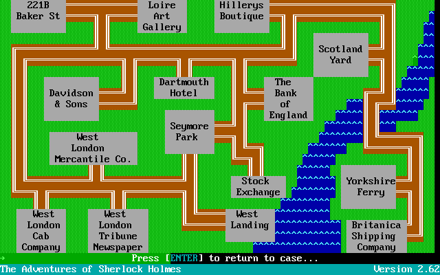 Gameplay of The Adventures of Sherlock Holmes