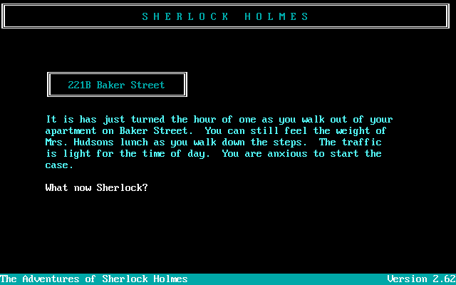 Gameplay of The Adventures of Sherlock Holmes