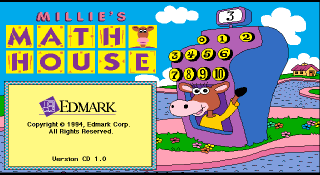Title screen of Millie's Math House