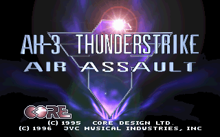 Title screen of AH-3: ThunderStrike