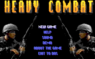 Title screen of Heavy Combat