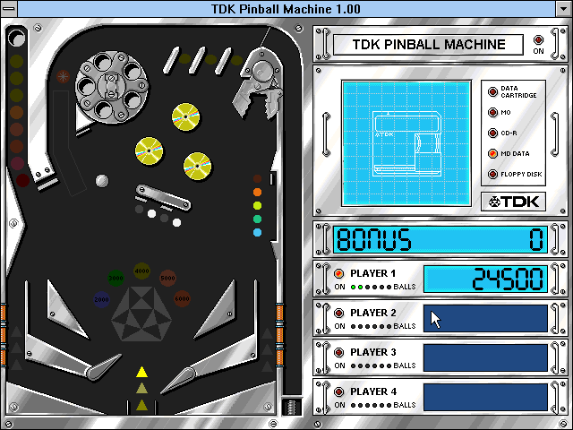 Gameplay of TDK Pinball Machine