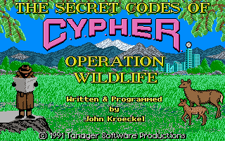 Title screen of The Secret Codes of C.Y.P.H.E.R.: Operation Wildlife