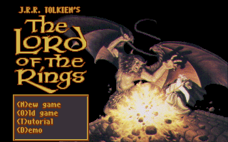 Title screen of J.R.R. Tolkien's The Lord of the Rings (REEL Magic)