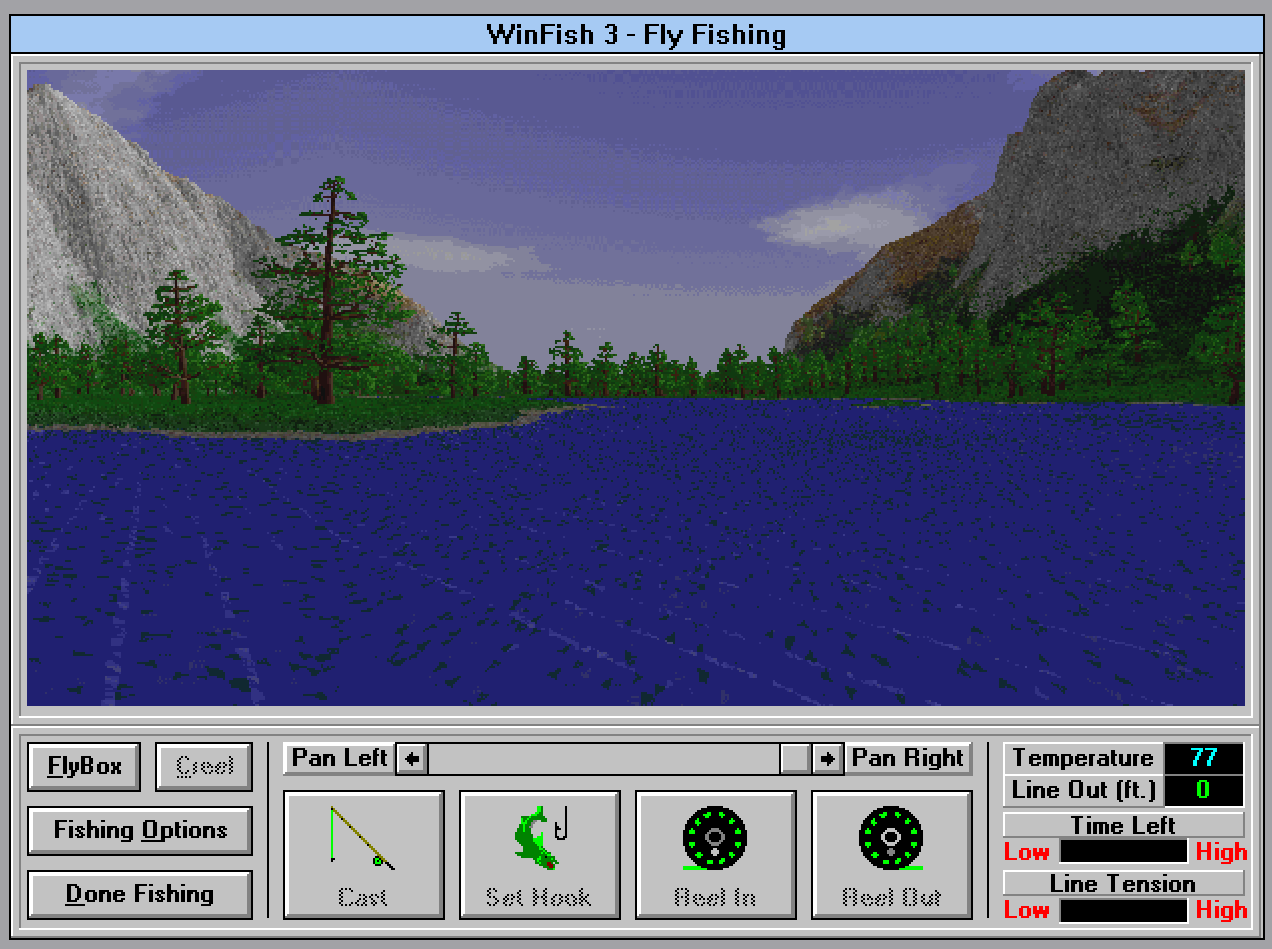 Gameplay of WinFish 3: Fly Fishing