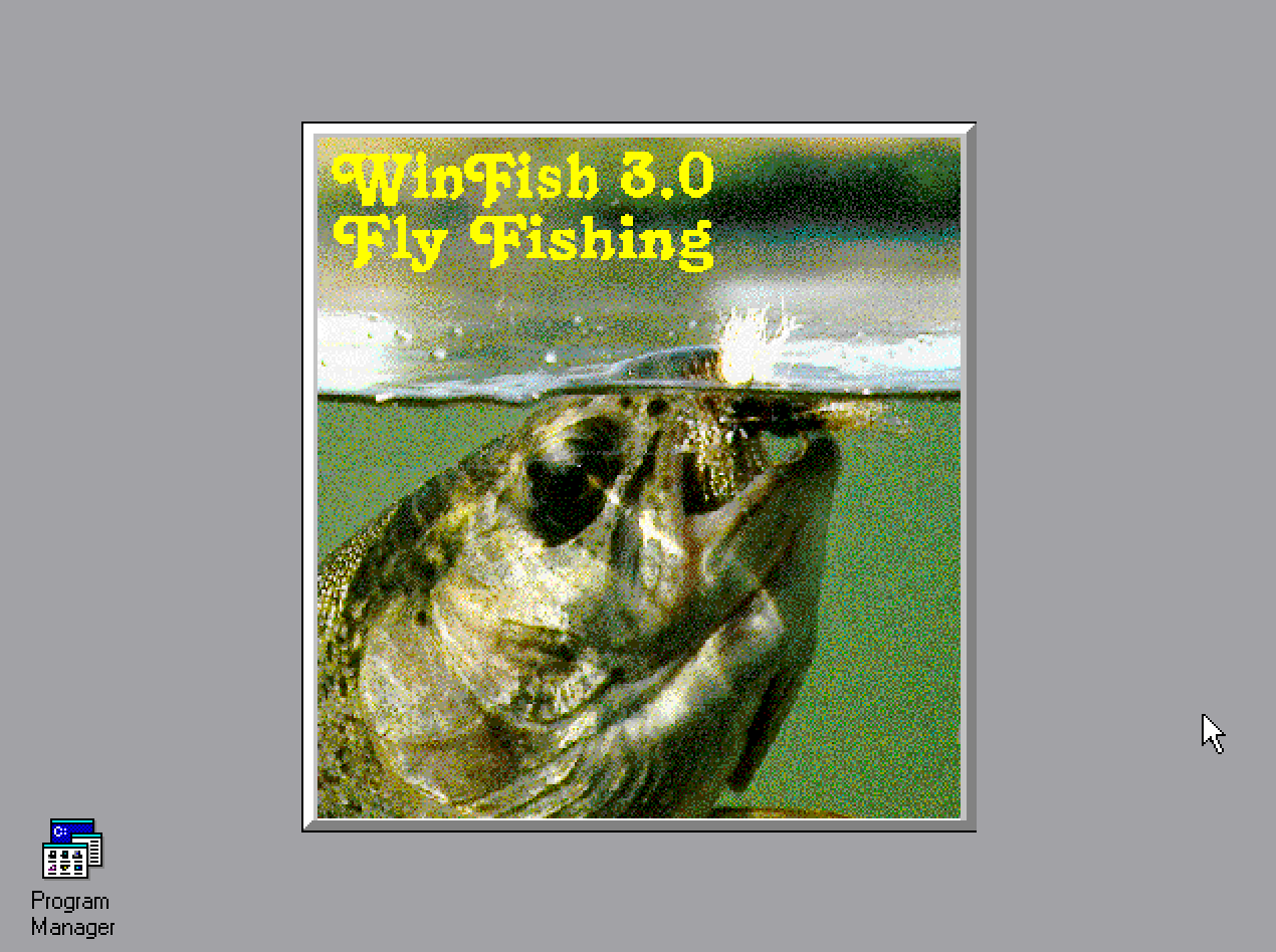 Title screen of WinFish 3: Fly Fishing