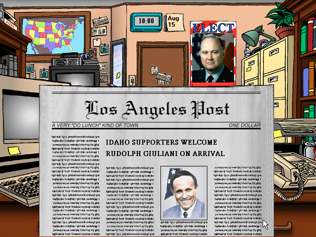 Gameplay of The Doonesbury Election Game Campaign '96