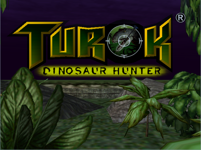 Title screen of Turok: Dinosaur Hunter
