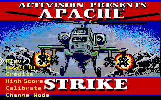 Title screen of Apache Strike