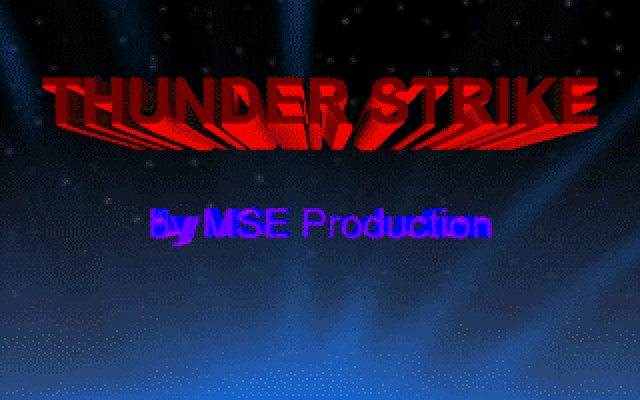 Title screen of Thunder Strike