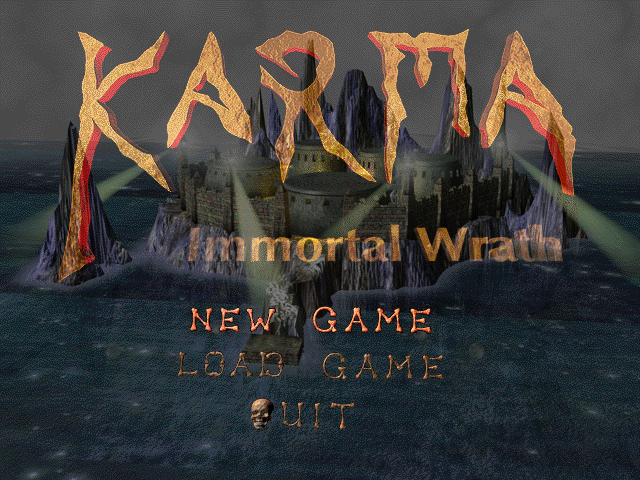 Title screen of Karma: Immortal Wrath