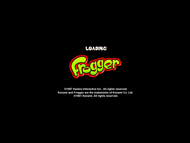Title screen of Frogger
