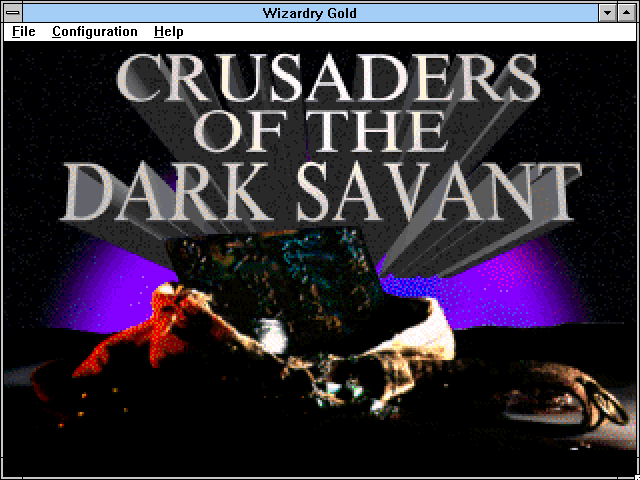 Title screen of Wizardry Gold