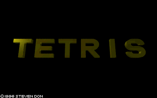 Title screen of Tetris (1996)