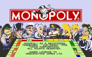 Title screen of Monopoly (1993)