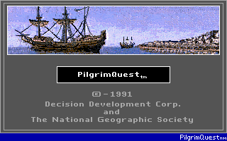 Title screen of Pilgrim Quest