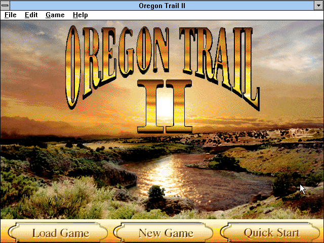 Title screen of Oregon Trail II
