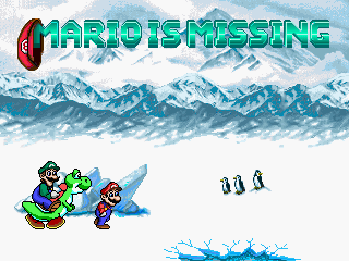 Title screen of Mario is Missing!