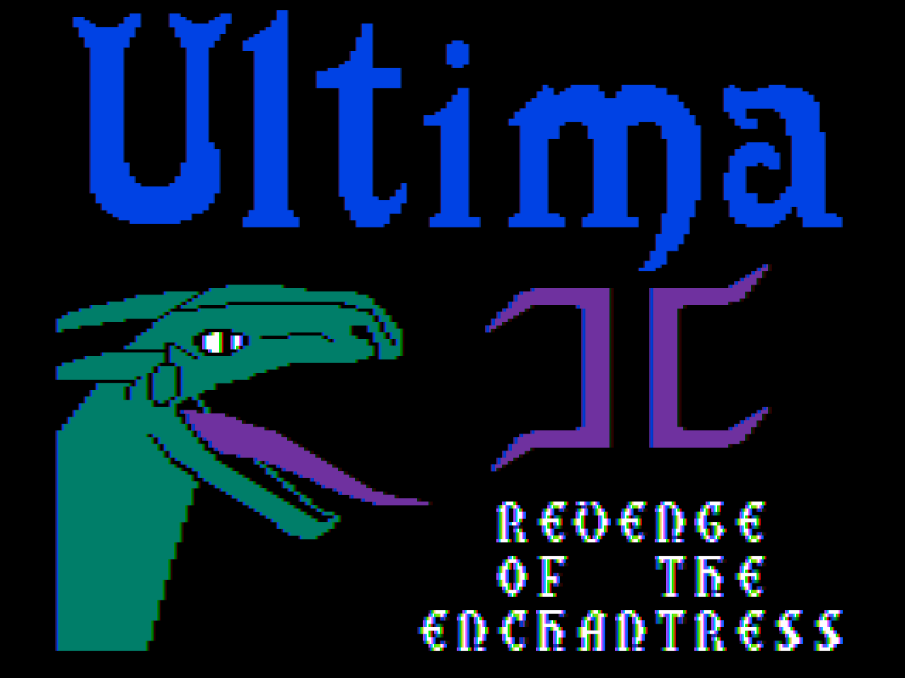 Title screen of Ultima II: The Revenge of the Enchantress