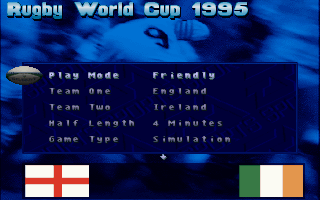 Title screen of Rugby World Cup 95