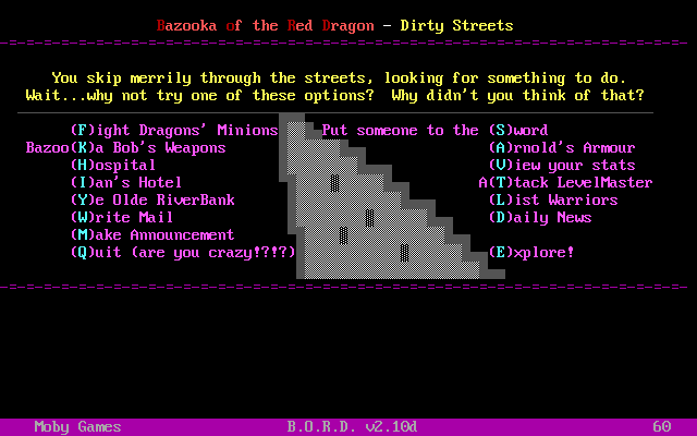 Gameplay of Bazooka of the Red Dragon