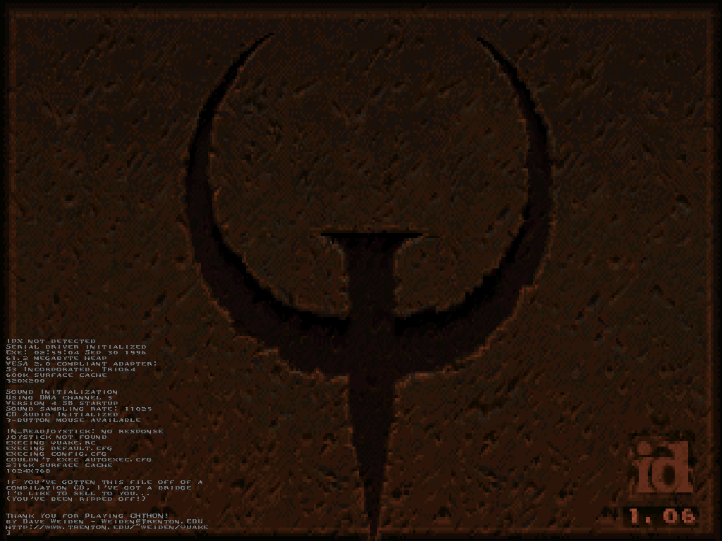 Title screen of Quake Level Master V