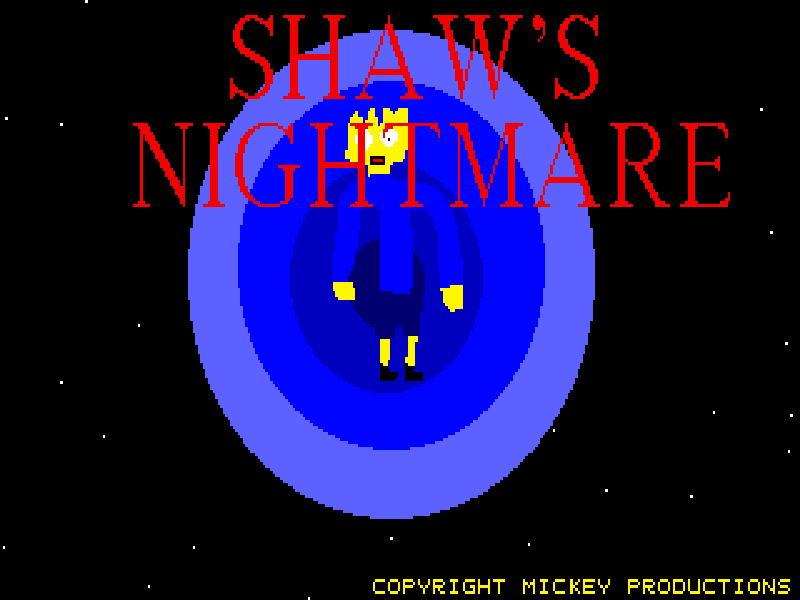 Title screen of Shaw's Nightmare