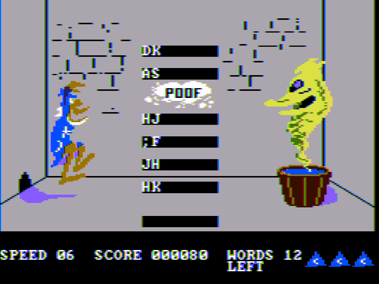 Gameplay of The Wizard of Id's WizType