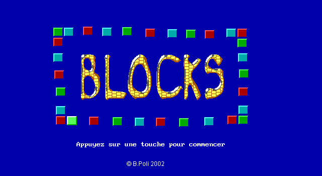 Title screen of Blocks