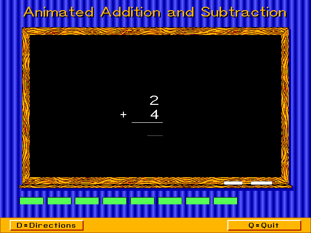 Gameplay of Animated Addition and Subtraction