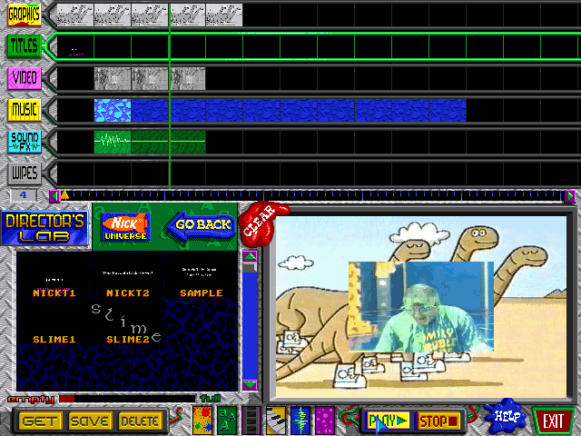 Gameplay of Nickelodeon Director's Lab