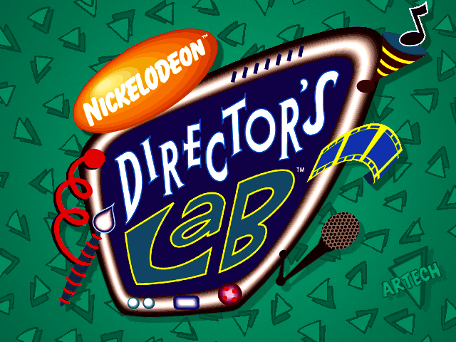 Title screen of Nickelodeon Director's Lab