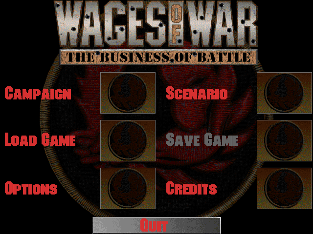 Title screen of Wages of War: The Business of Battle