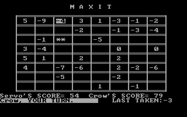 Gameplay of Maxit