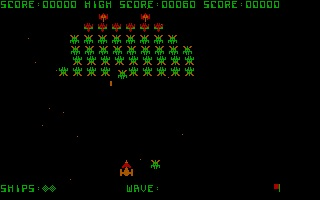 Gameplay of Galaxian