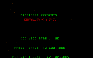 Title screen of Galaxian