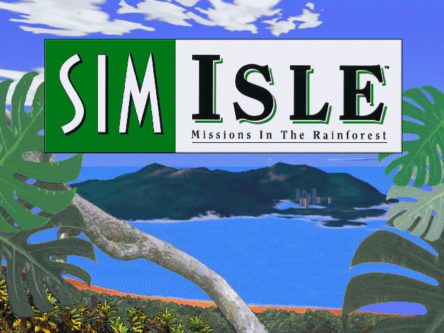 Title screen of SimIsle: Missions in the Rainforest
