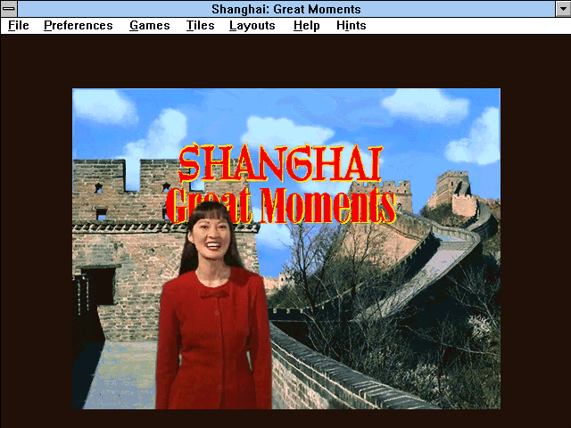 Title screen of Shanghai: Great Moments