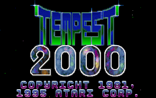 Title screen of Tempest 2000