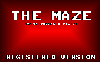 Title screen of The Maze!