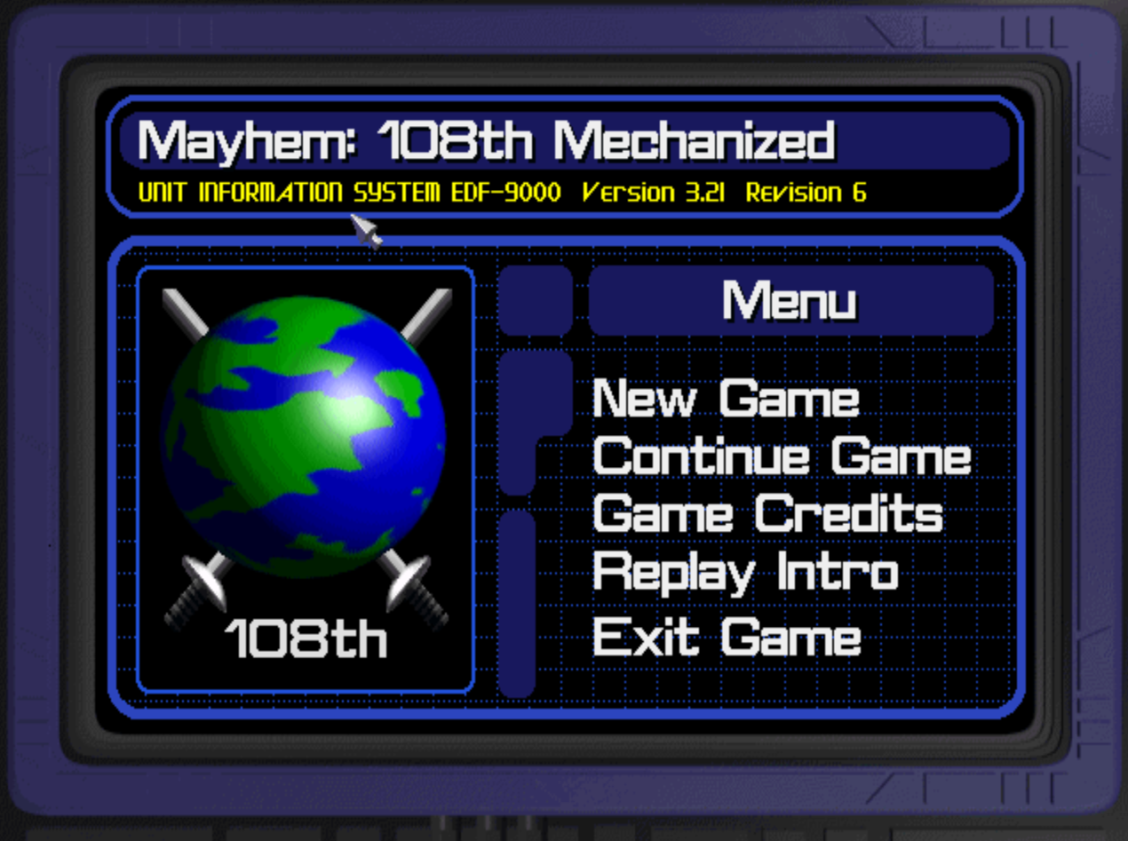 Title screen of Total Mayhem