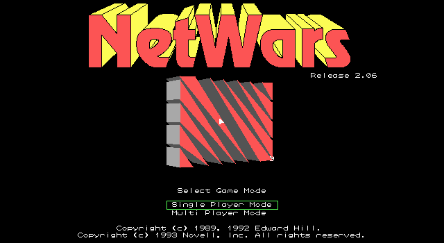 Title screen of NetWars