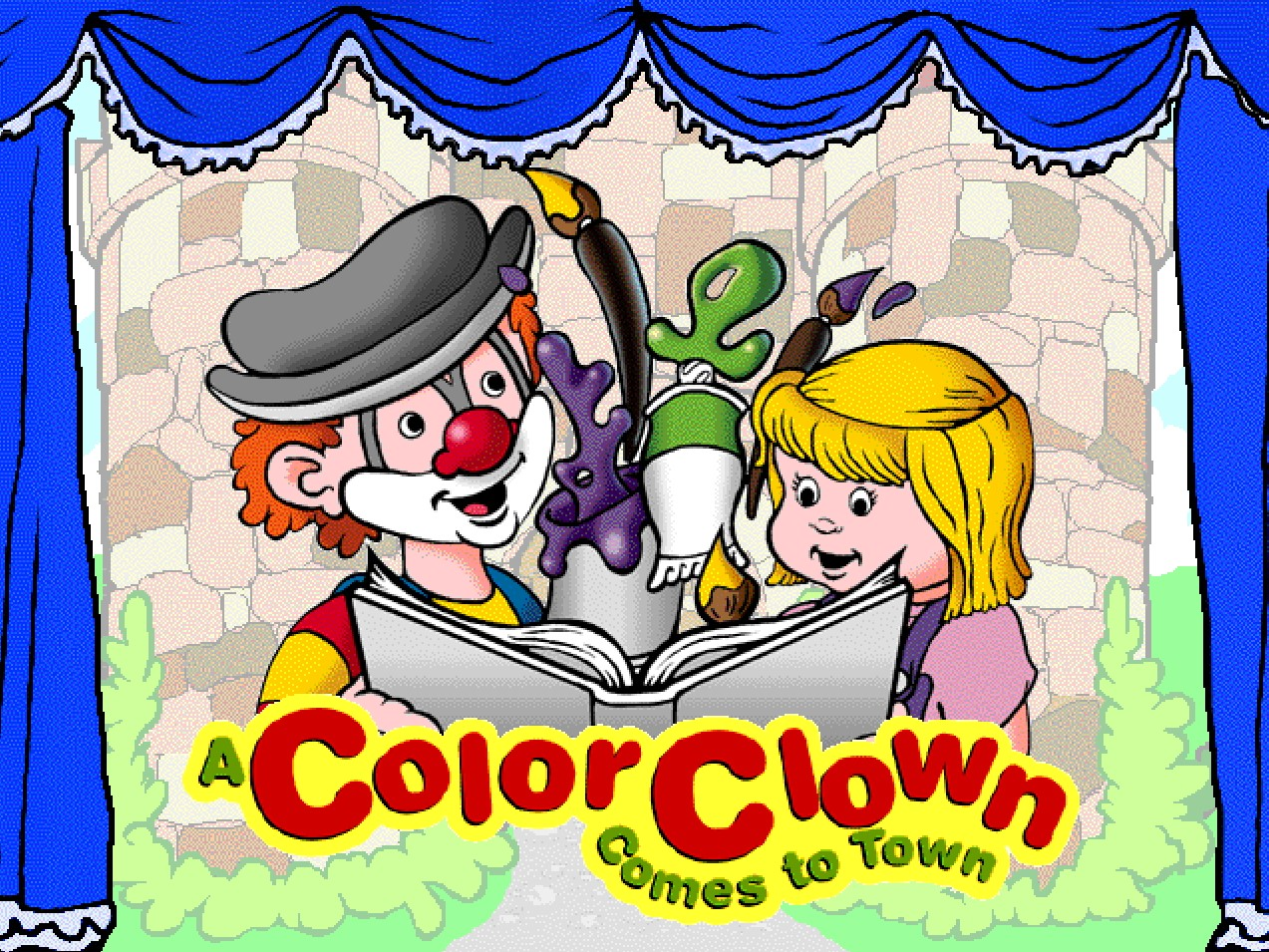 Title screen of A Color Clown Comes to Town