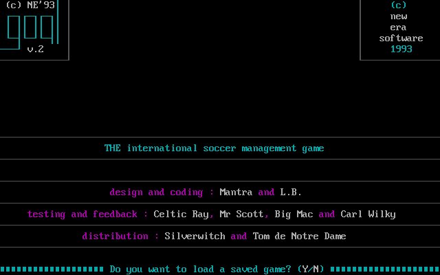 Title screen of Goal II