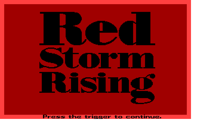 Title screen of Red Storm Rising