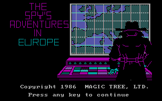 Title screen of The Spy's Adventures in Europe