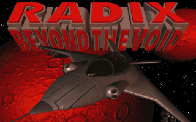 Title screen of Radix: Beyond the Void